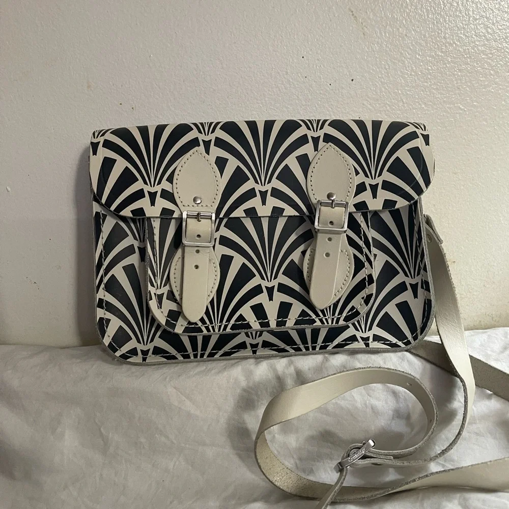 The Cambridge Satchel Company White and Black Patterned Women's Crossbody Bag - Picture 1 of 10